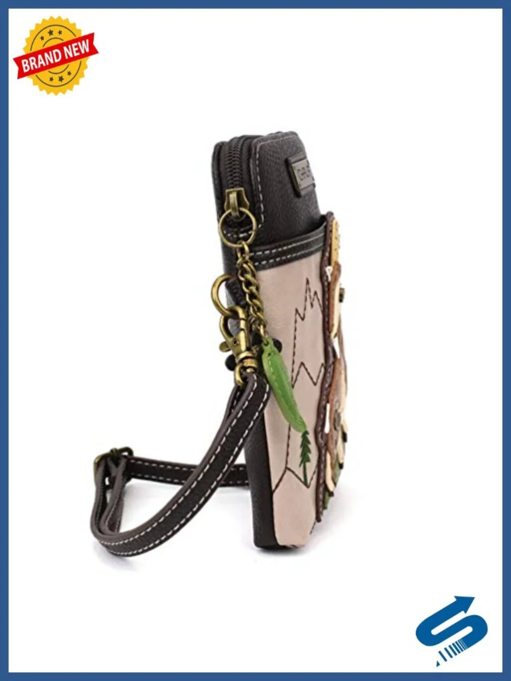 Vegan Leather Crossbody Cell Phone Purse with Adjustable Straps, Multicolor